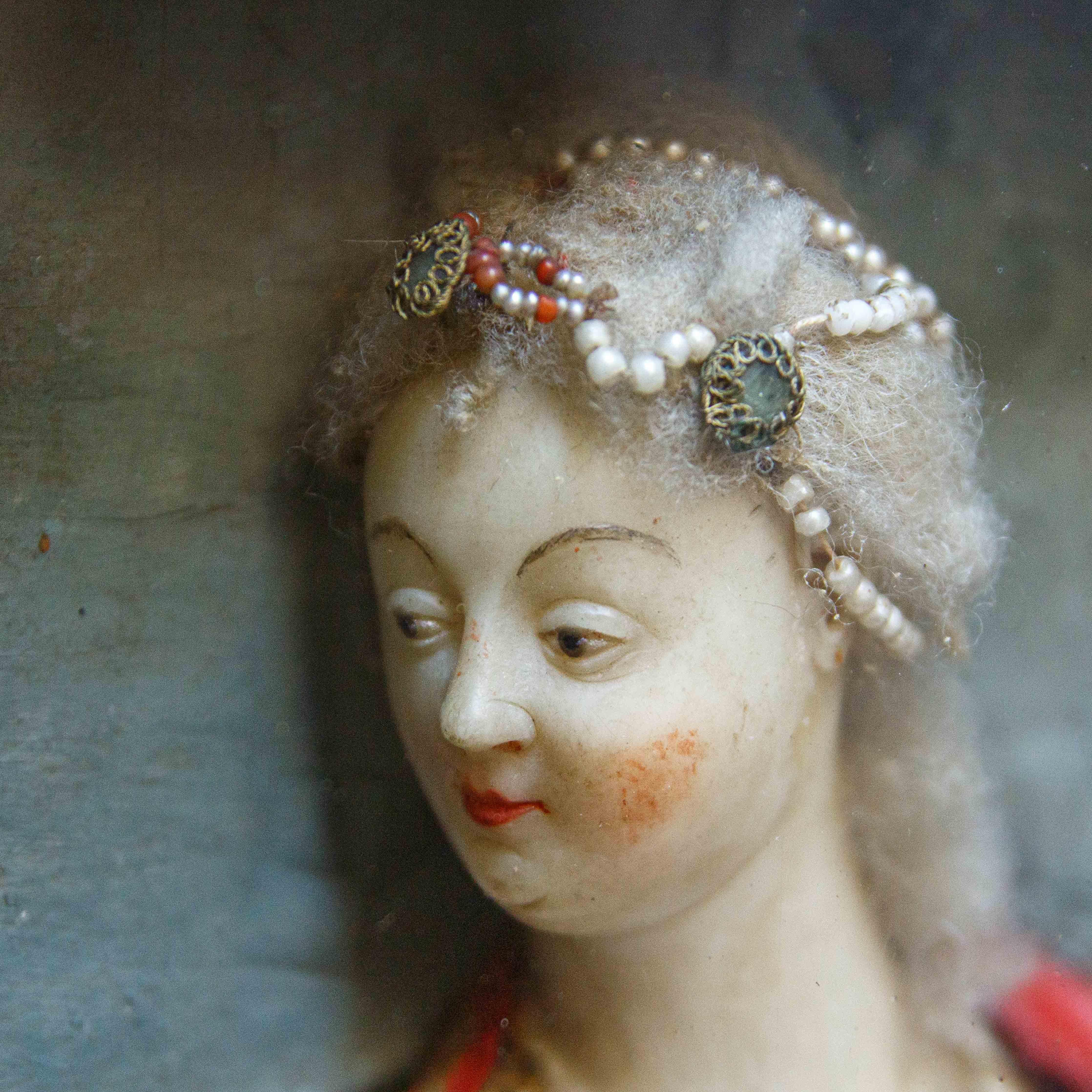 Ceroplástico alemán del siglo XVII, Busto de mujer Cerámico en venta