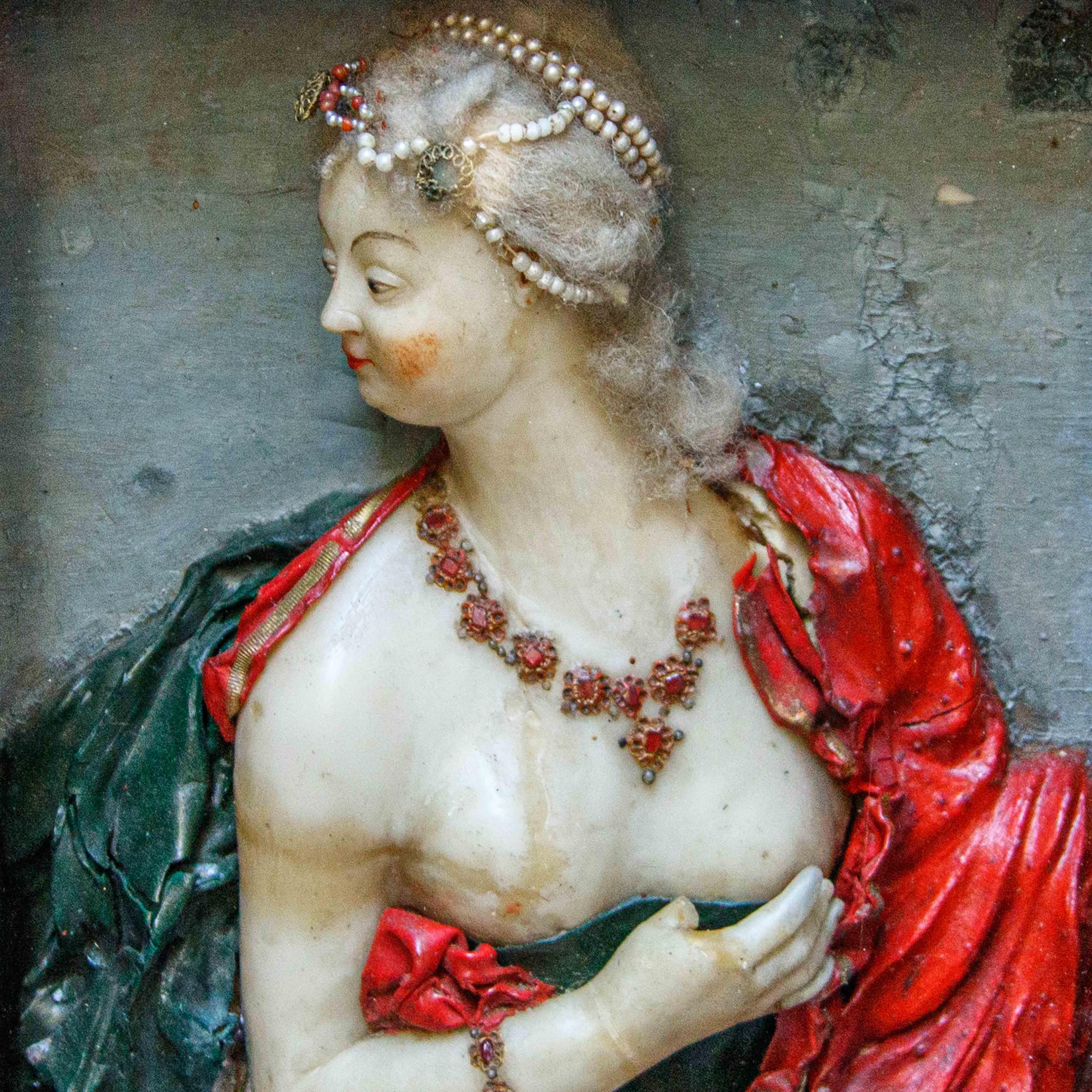 Ceroplástico alemán del siglo XVII, Busto de mujer en venta 2