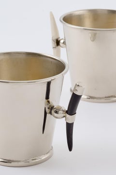 Cerro Mini Ice Bucket , Horn or Bone & Silver Alpaca