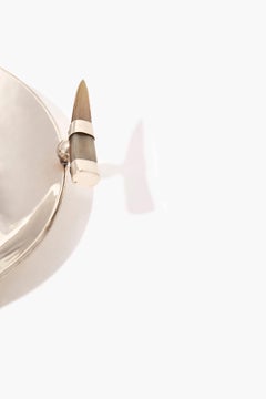 Bandeja Redonda Mediana CERRO, Cuerno y Alpaca Plata