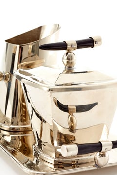 CERRO Sugar & Cream Set, Black Horn & Alpaca Silver