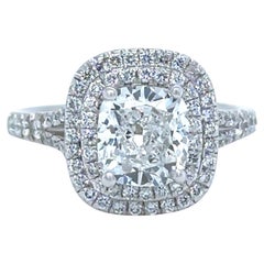 Cerrone 18ct White Gold Double Halo Cushion Cut Diamond Ring 2.27ct