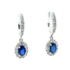 Cerrone 18ct White Gold Sapphire & Diamond Earrings 1.74ct 3.7g