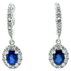 Cerrone 18ct White Gold Sapphire & Diamond Earrings 1.74ct 3.7g