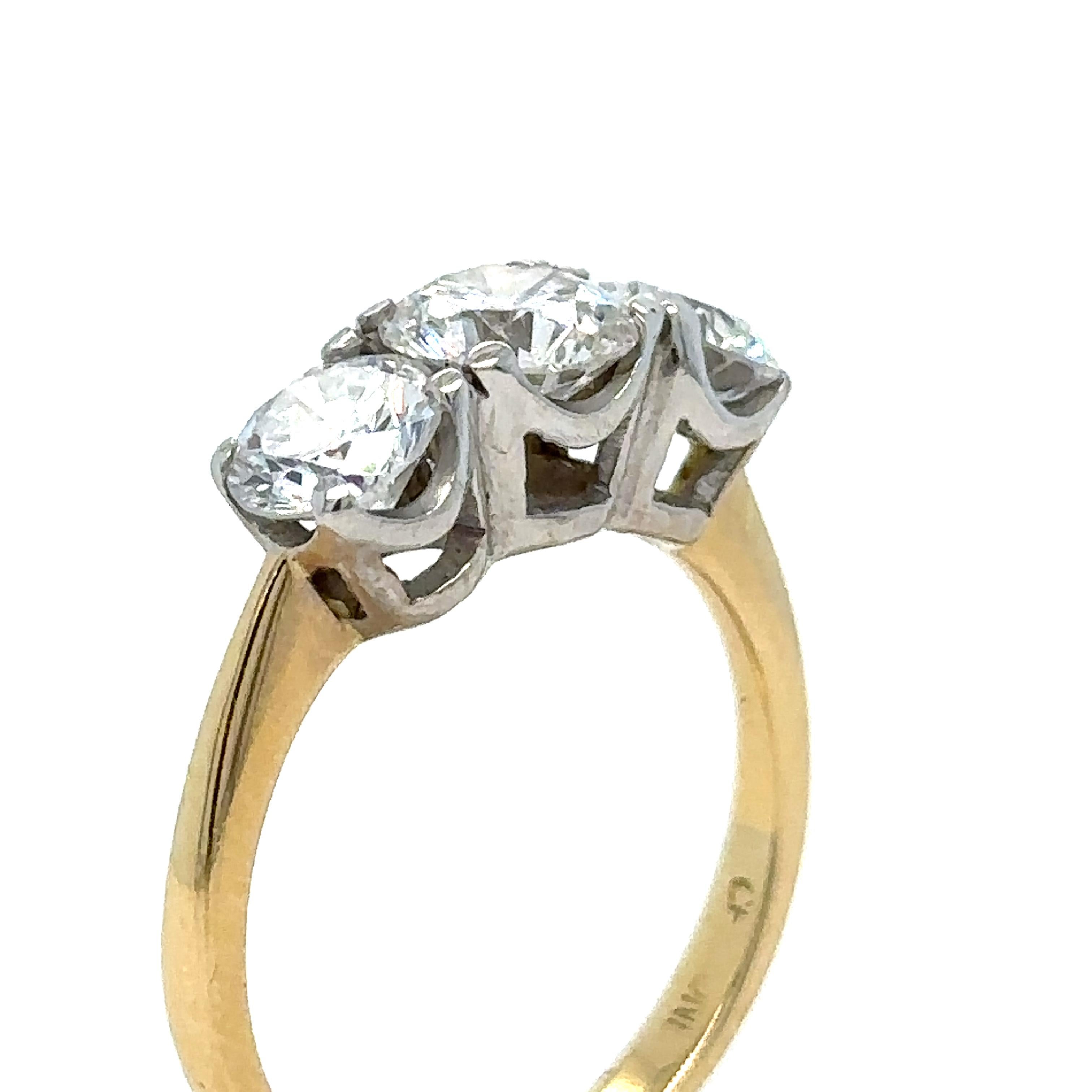 Brilliant Cut Cerrone Two Tone Diamond Ring 2.46ct For Sale