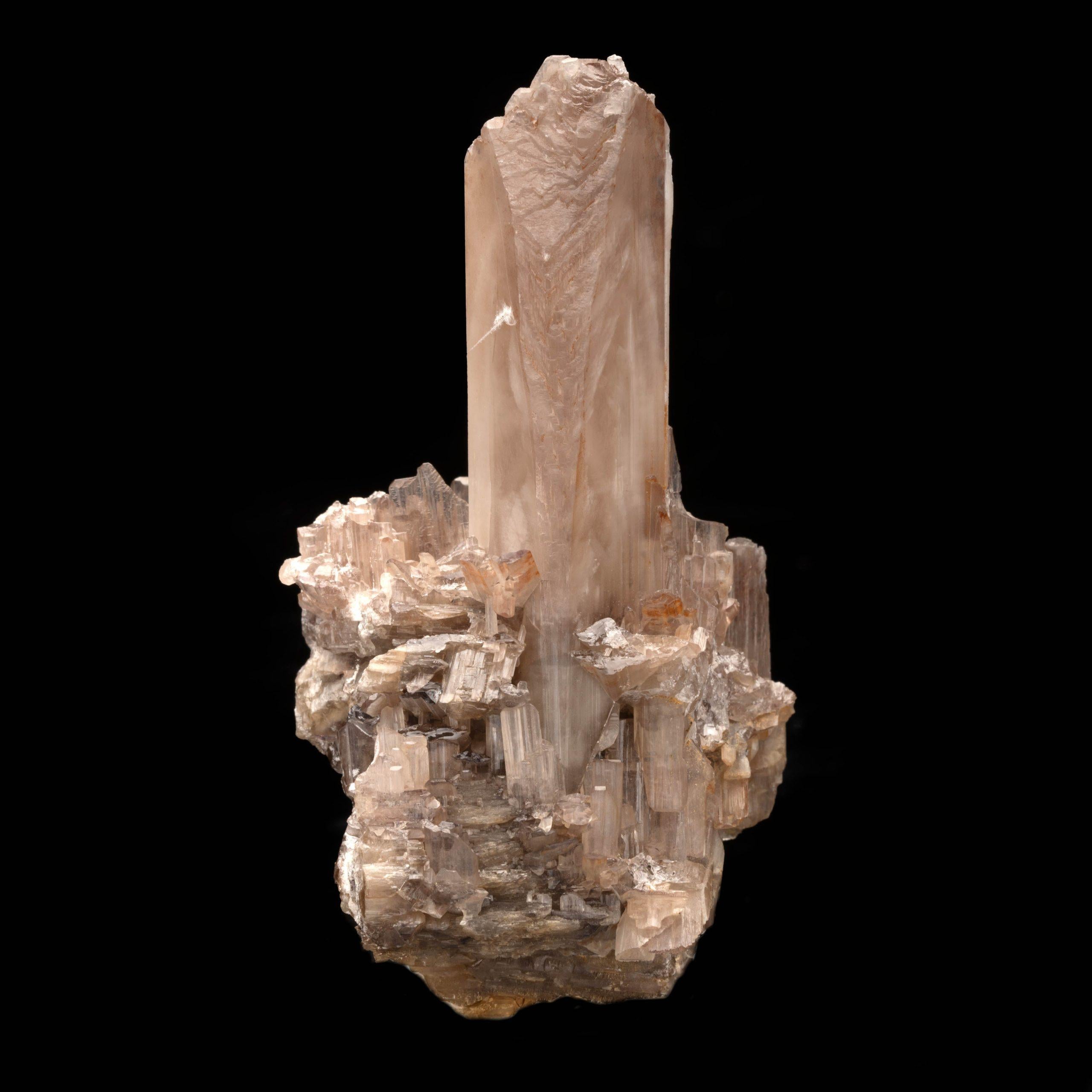 Tsumeb Mine, Namibia

Gem-quality cerrusite from this location is hard to come by and prized by collectors. Some of the best cerrusite in the world comes out of Namibia and this fine specimen is no exception. A gorgeous almost peach hue, this large