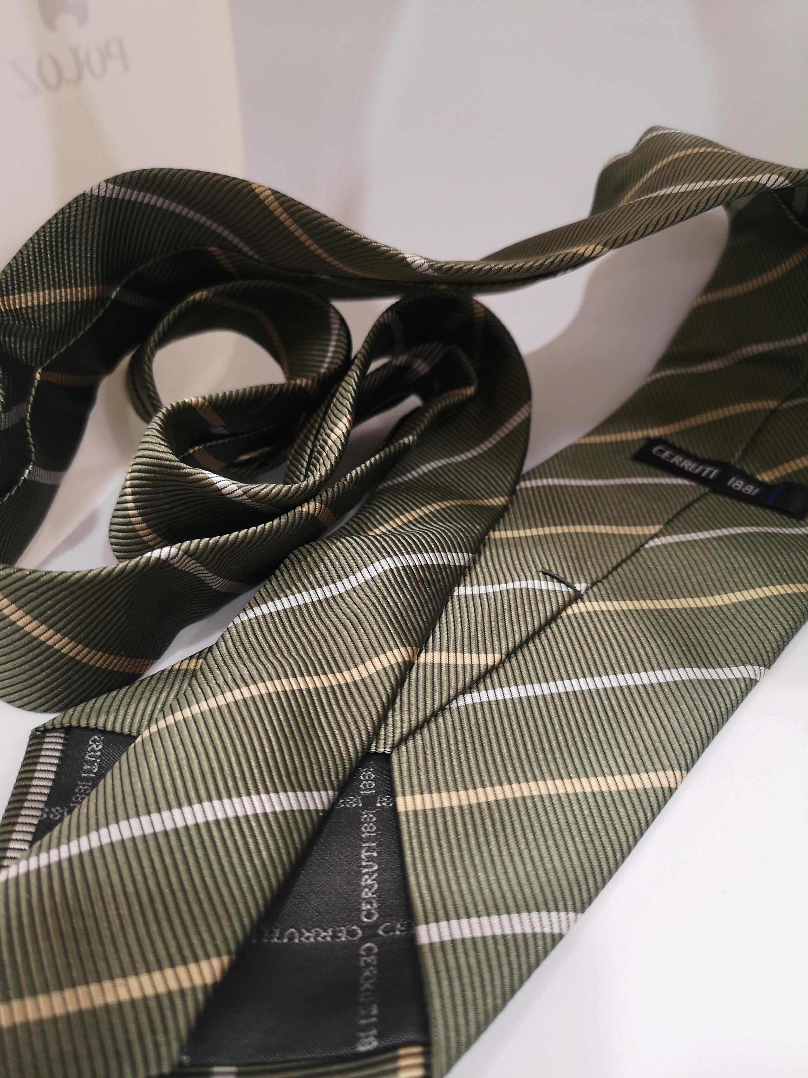 Cerruti 1881 green silk tie 2