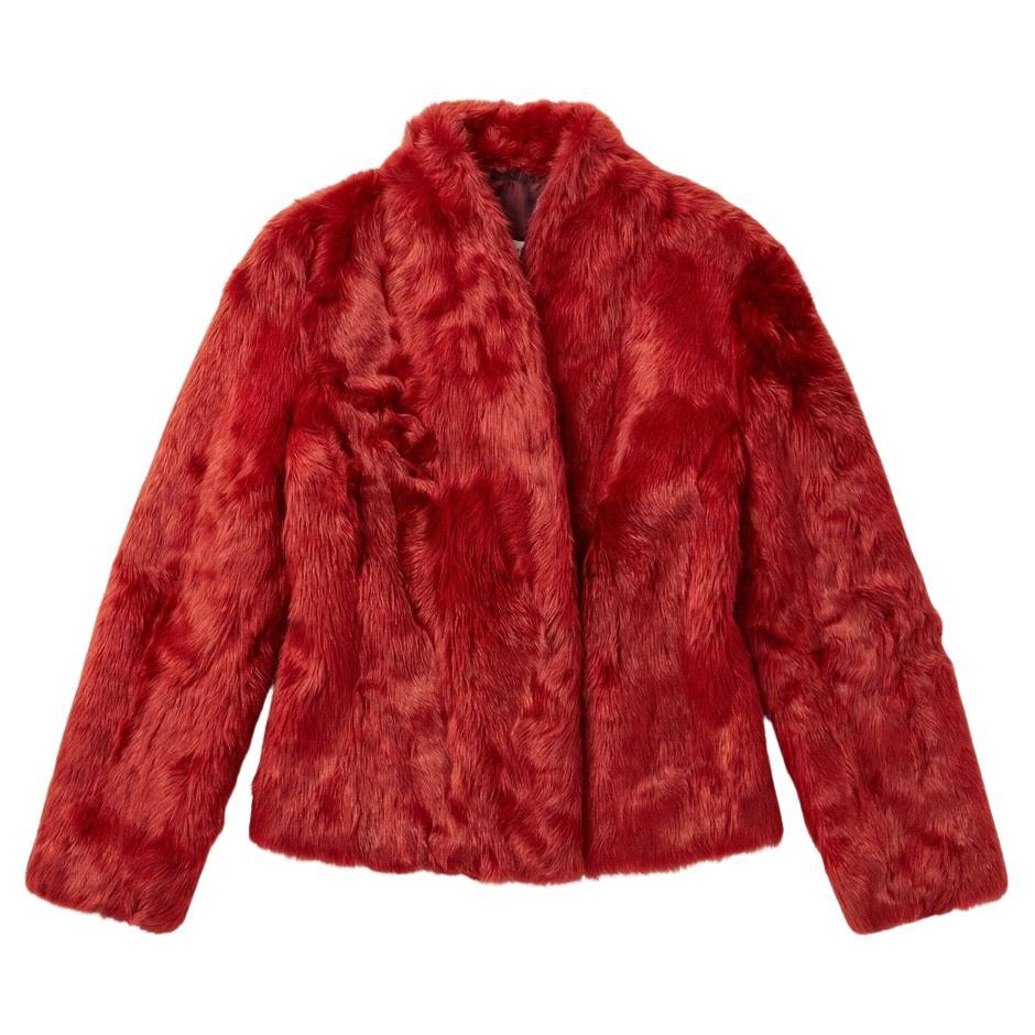 CERRUTI 1881 Vintage red fur Tailored Jacket circa 2000