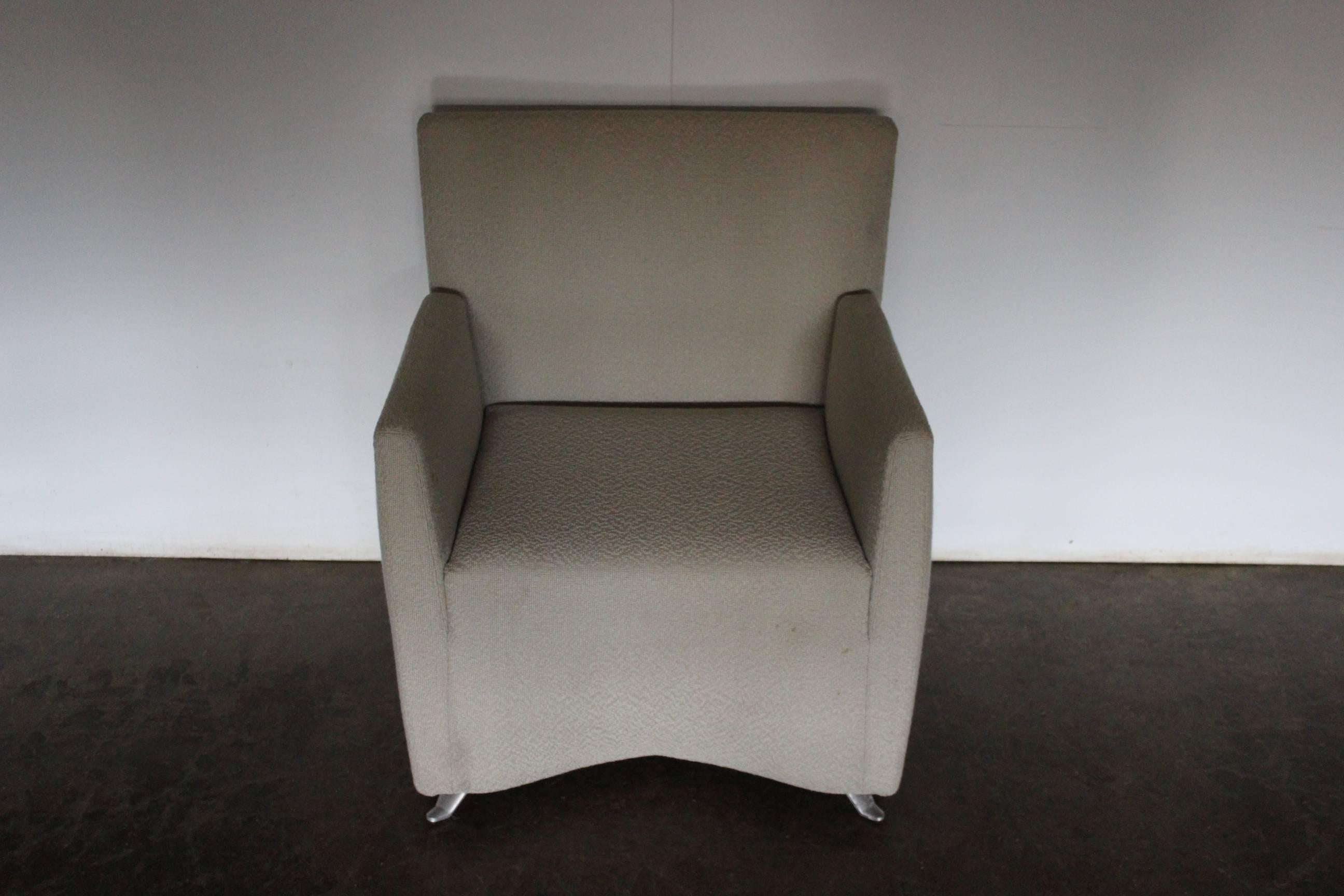 Fauteuil Capri de Cerruti Baleri Italia en tissu bouclé Excellent état à Barrowford, GB