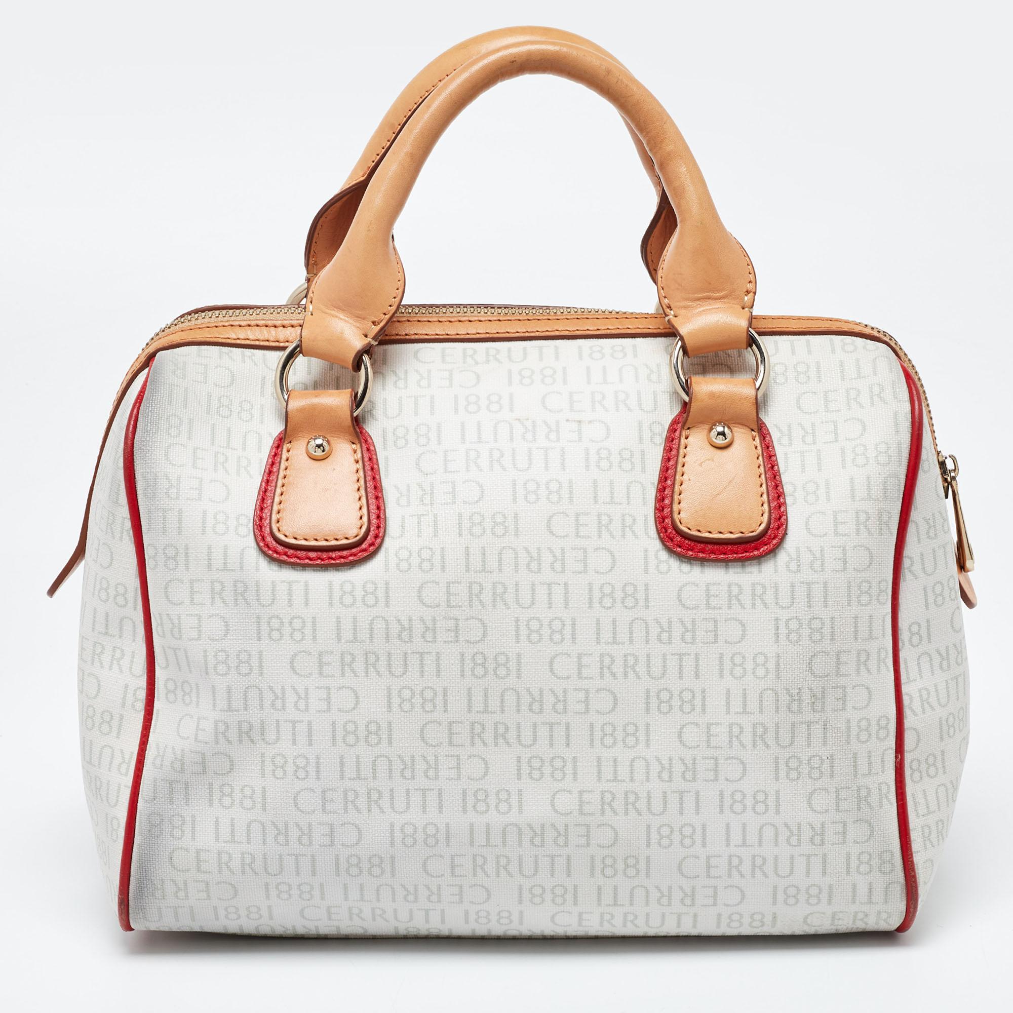 Thoughtful details, high quality, and everyday convenience mark this designer bag for women by Cerruti. The bag is sewn with skill to deliver a refined look and an impeccable finish.


