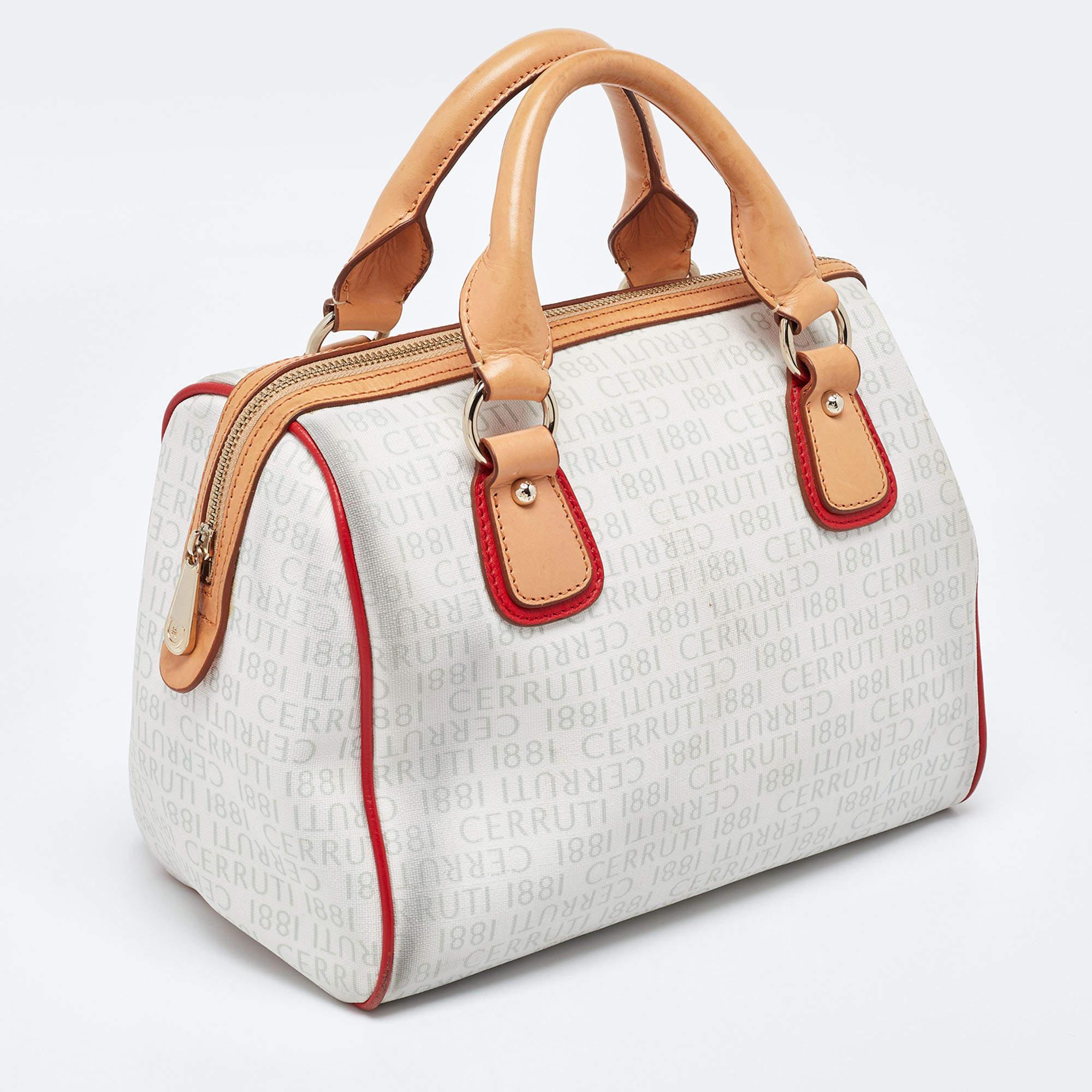 Bolso Cerruti Multicolor de Firma de Lona Revestida y Piel en Bastante bueno estado para la venta en Dubai, Al Qouz 2