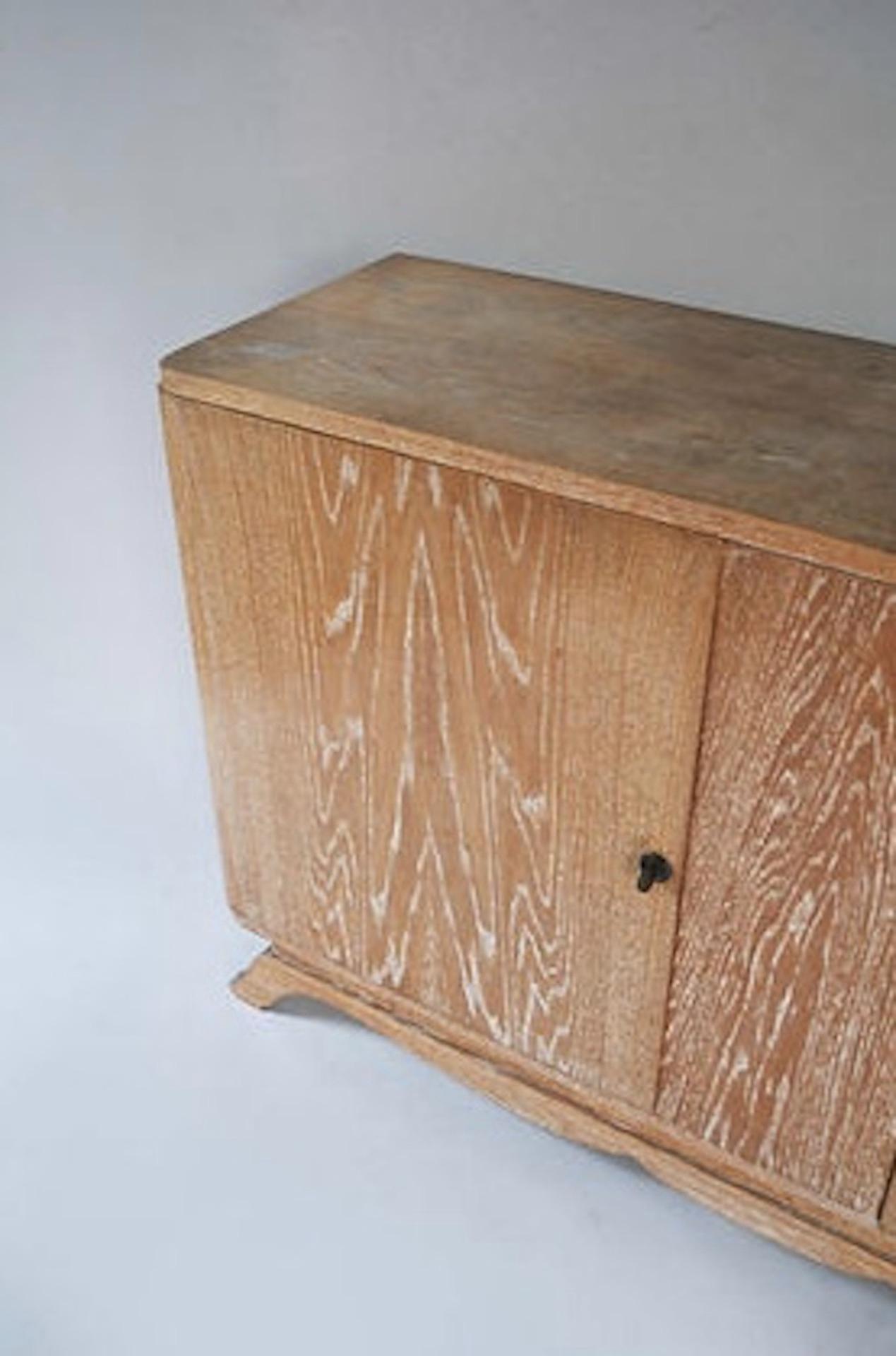 French Cersused Oak Cabinet / Sideboard, France, c. 1940