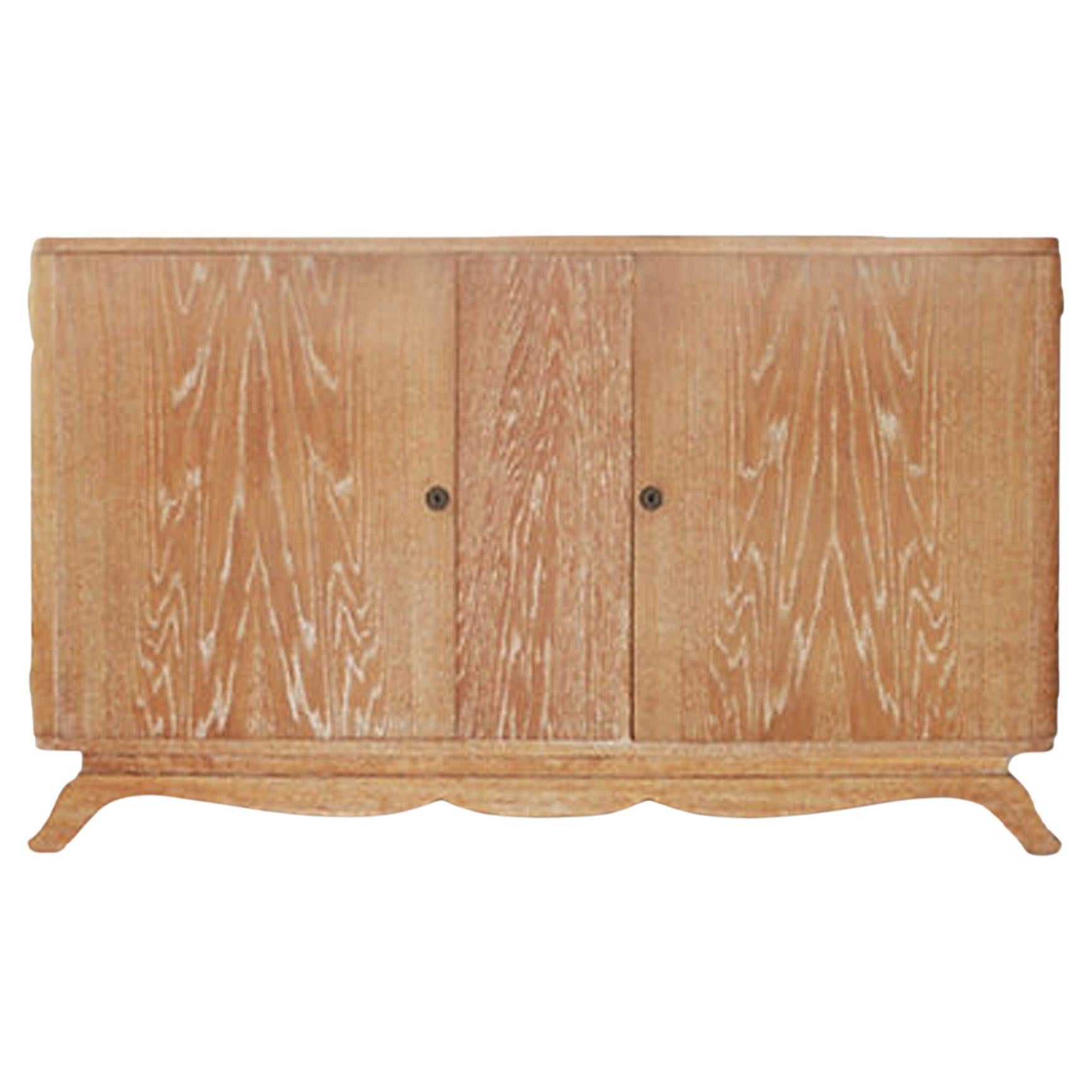 Cersused Oak Cabinet / Sideboard, France, c. 1940
