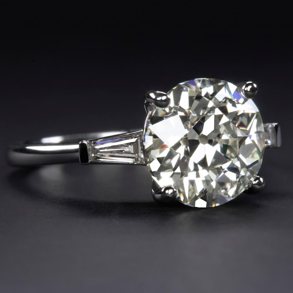 A stunning 2.35 old European cut certified diamond platinum ring

This beautiful white color, a completely eye clean appearance, and dazzlingly bright sparkle! Cut by hand a lifetime ago, this substantial vintage diamond is absolutely unique,