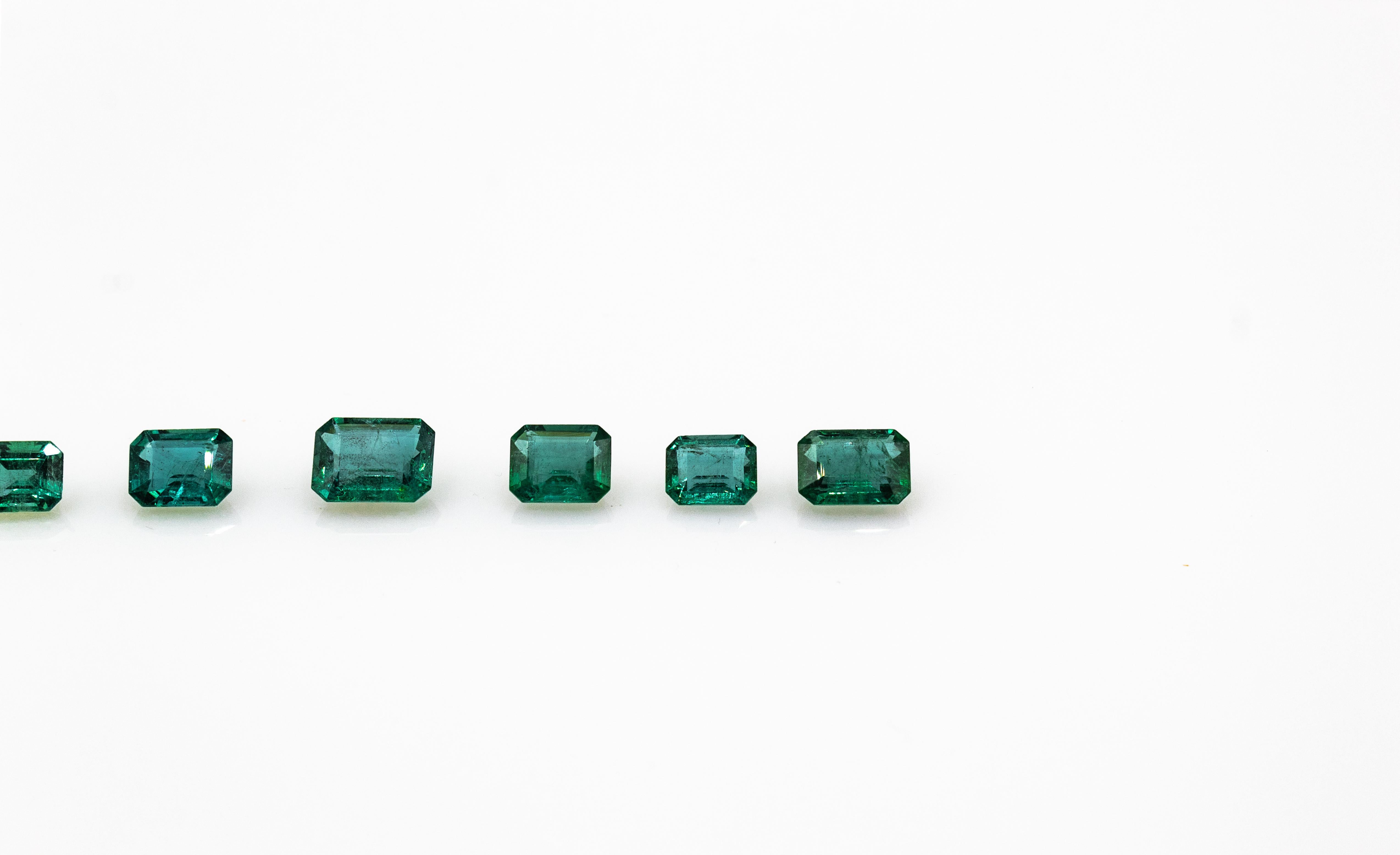 Certifiable Zambia Octagon Cut 2.98 Carat Emerald Loose Gemstone 3