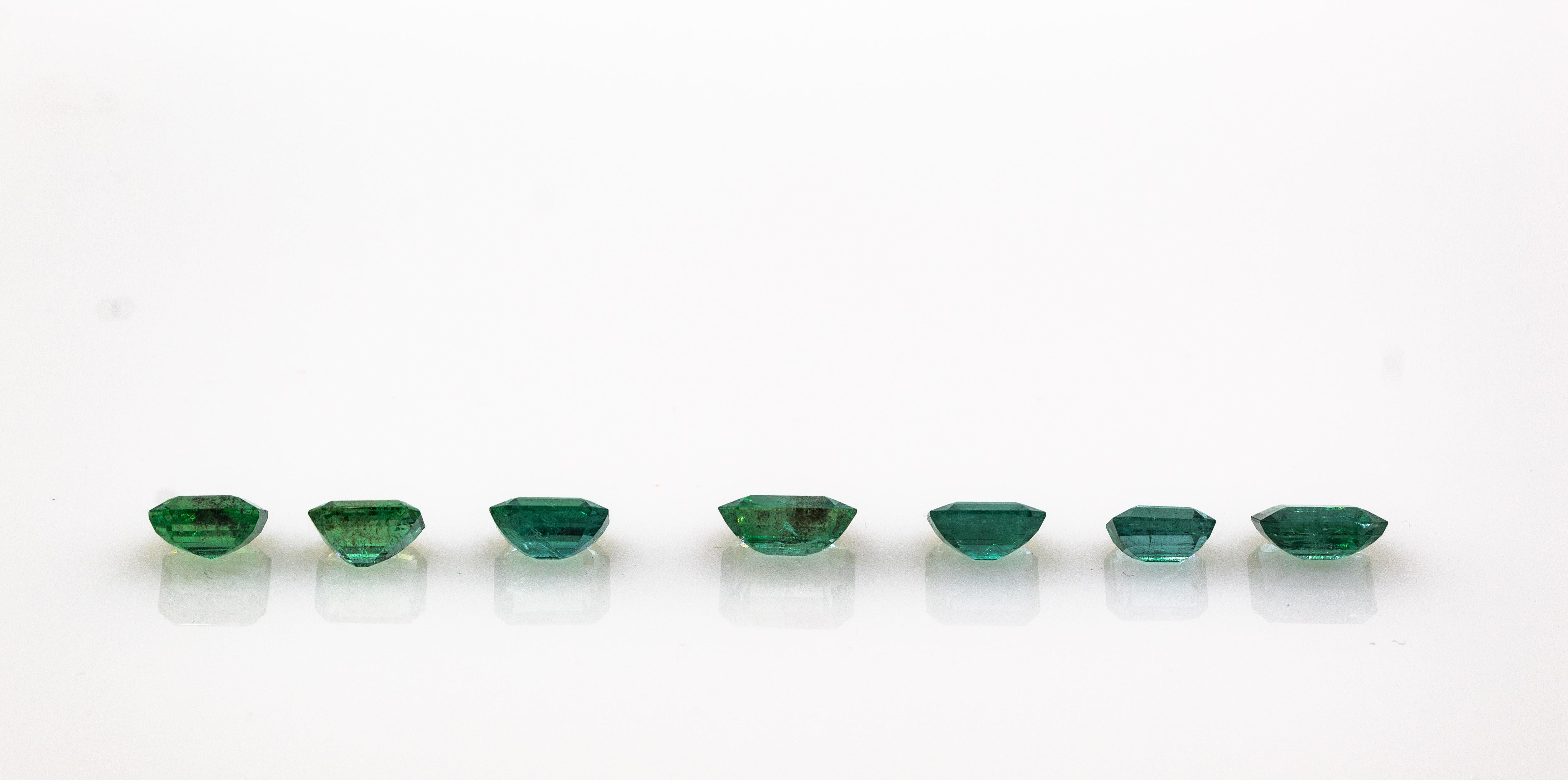 Certifiable Zambia Octagon Cut 2.98 Carat Emerald Loose Gemstone 6
