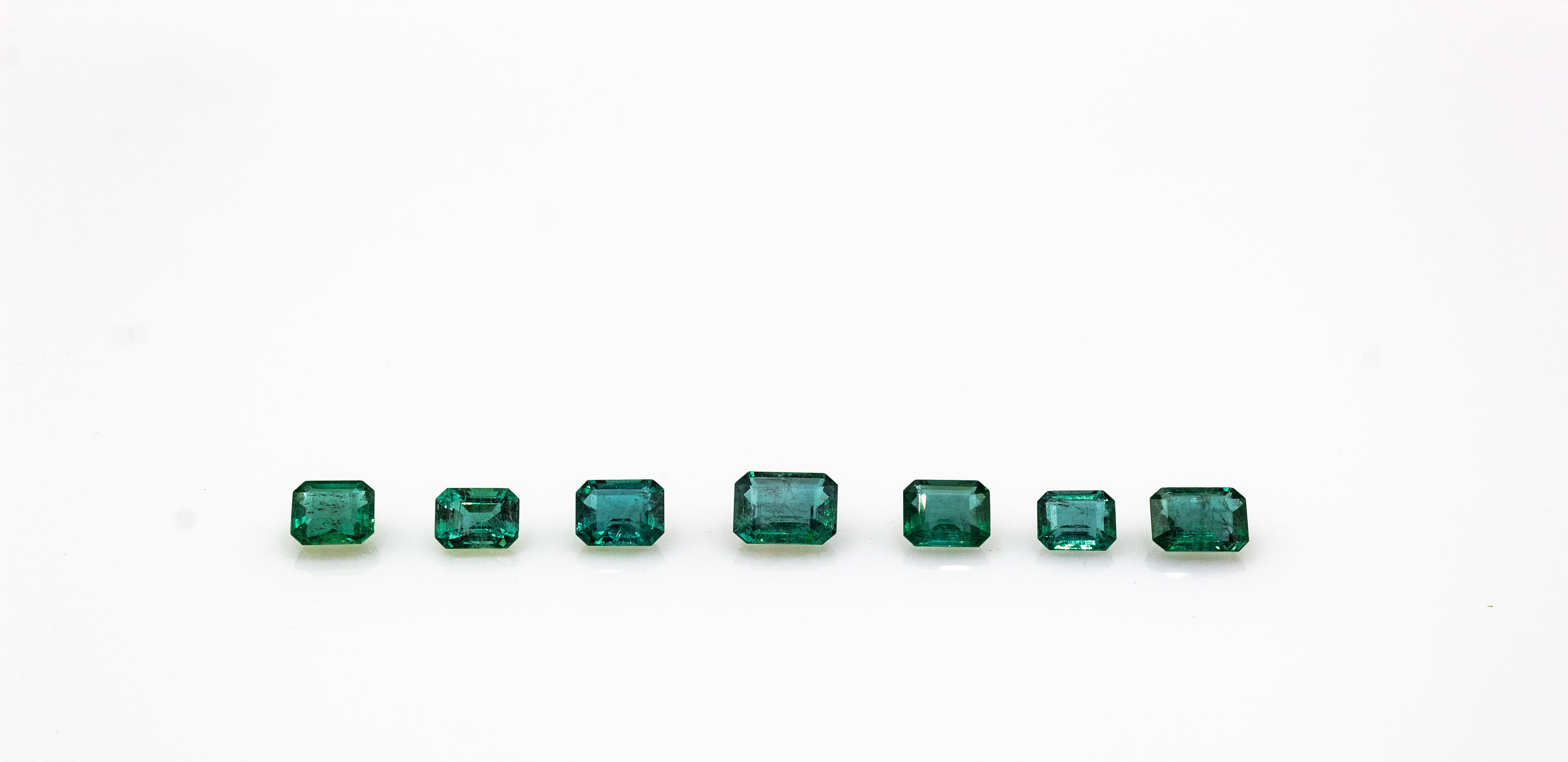 Modern Certifiable Zambia Octagon Cut 2.98 Carat Emerald Loose Gemstone