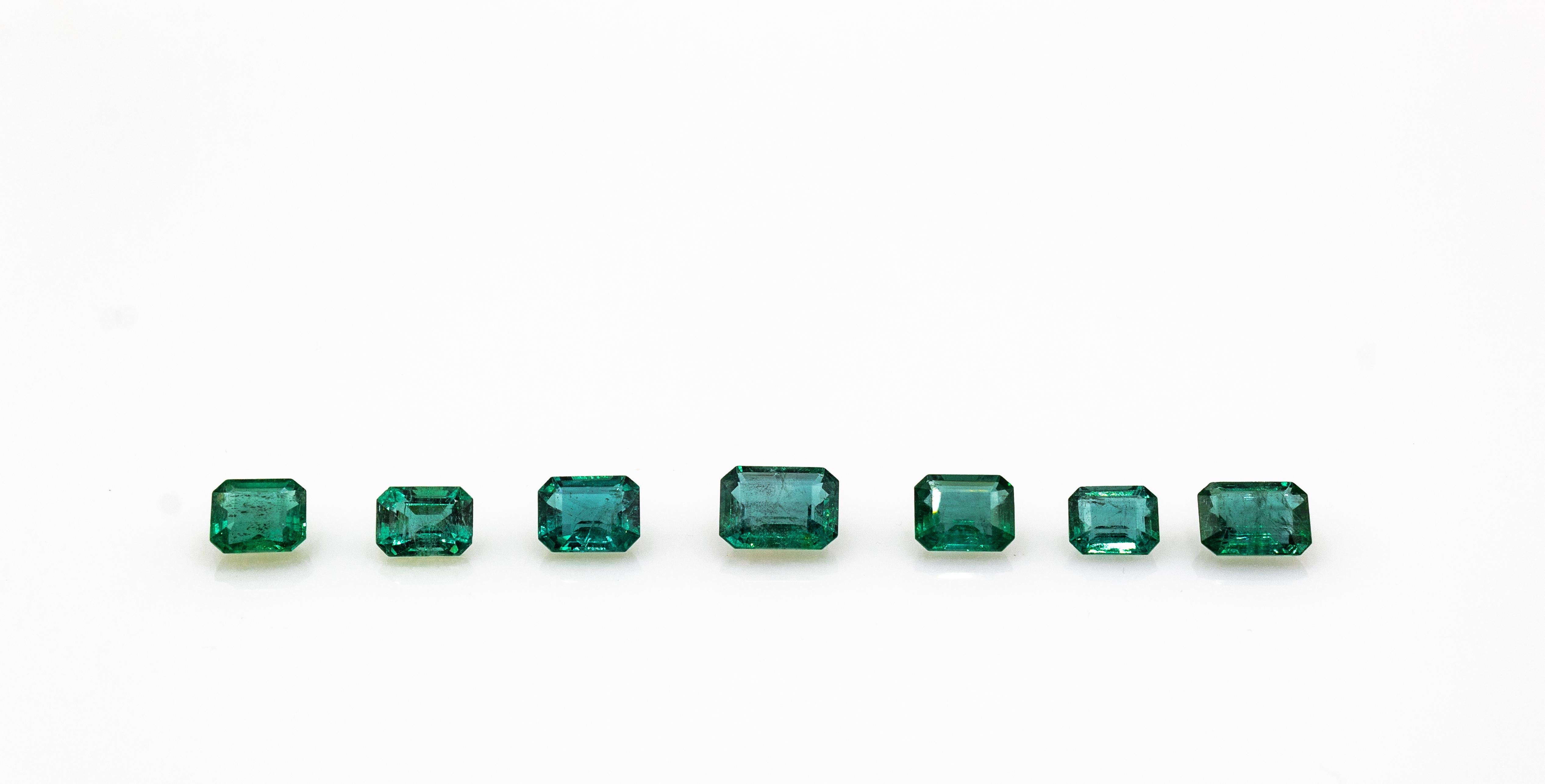 Certifiable Zambia Octagon Cut 2.98 Carat Emerald Loose Gemstone 1