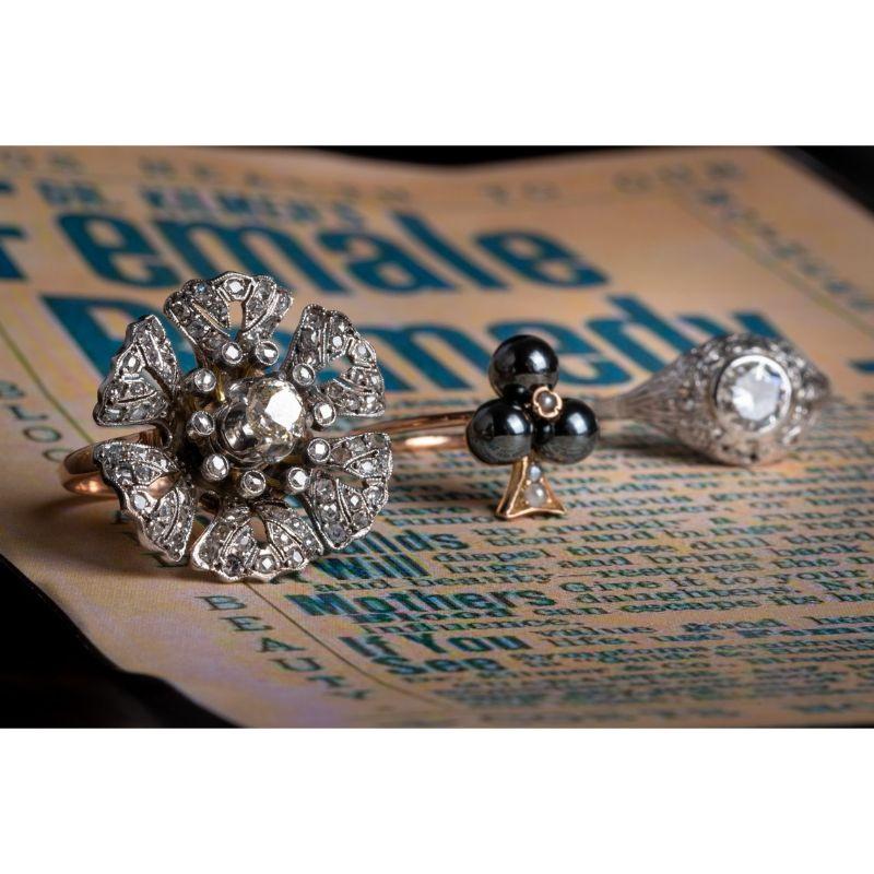 For Sale:  0.8CT Antique Art Deco Solitaire Diamond Engagement Ring Antique Engagement Ring 8