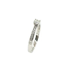 Certificated 18ct White Gold 0.34ct Diamond Solitaire Ring