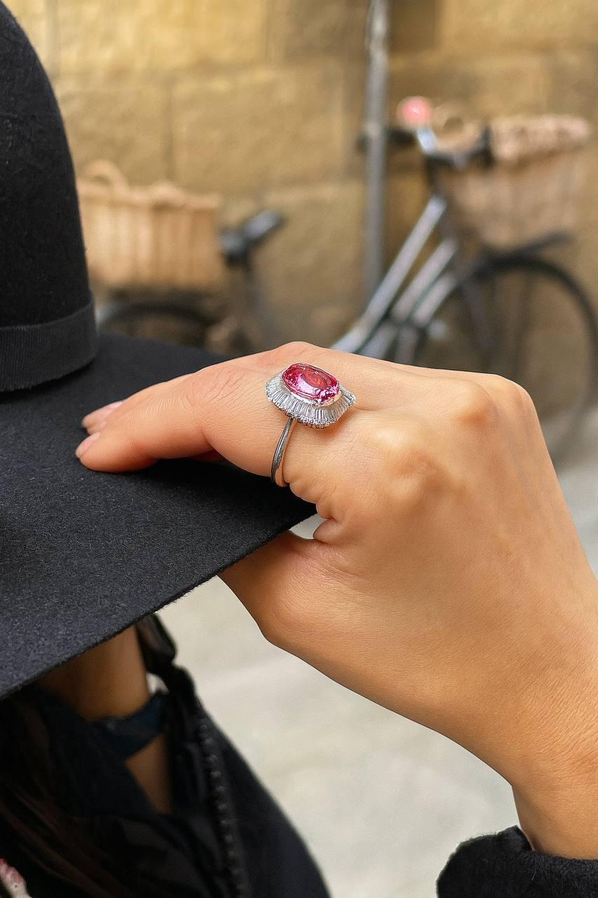 Zertifizierter unerhitzter burmesischer rosa Saphir im Angebot 5