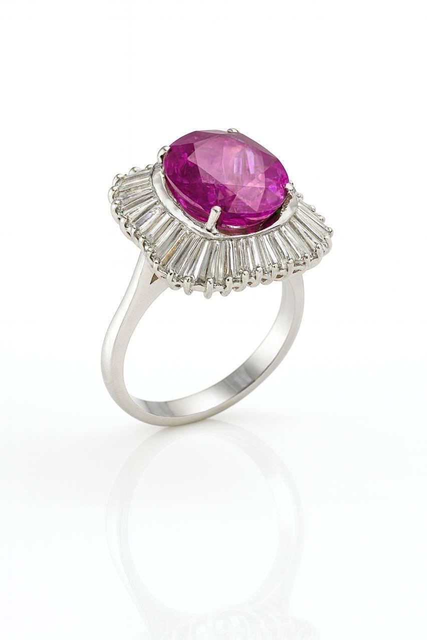 Zertifizierter unerhitzter burmesischer rosa Saphir im Angebot 6