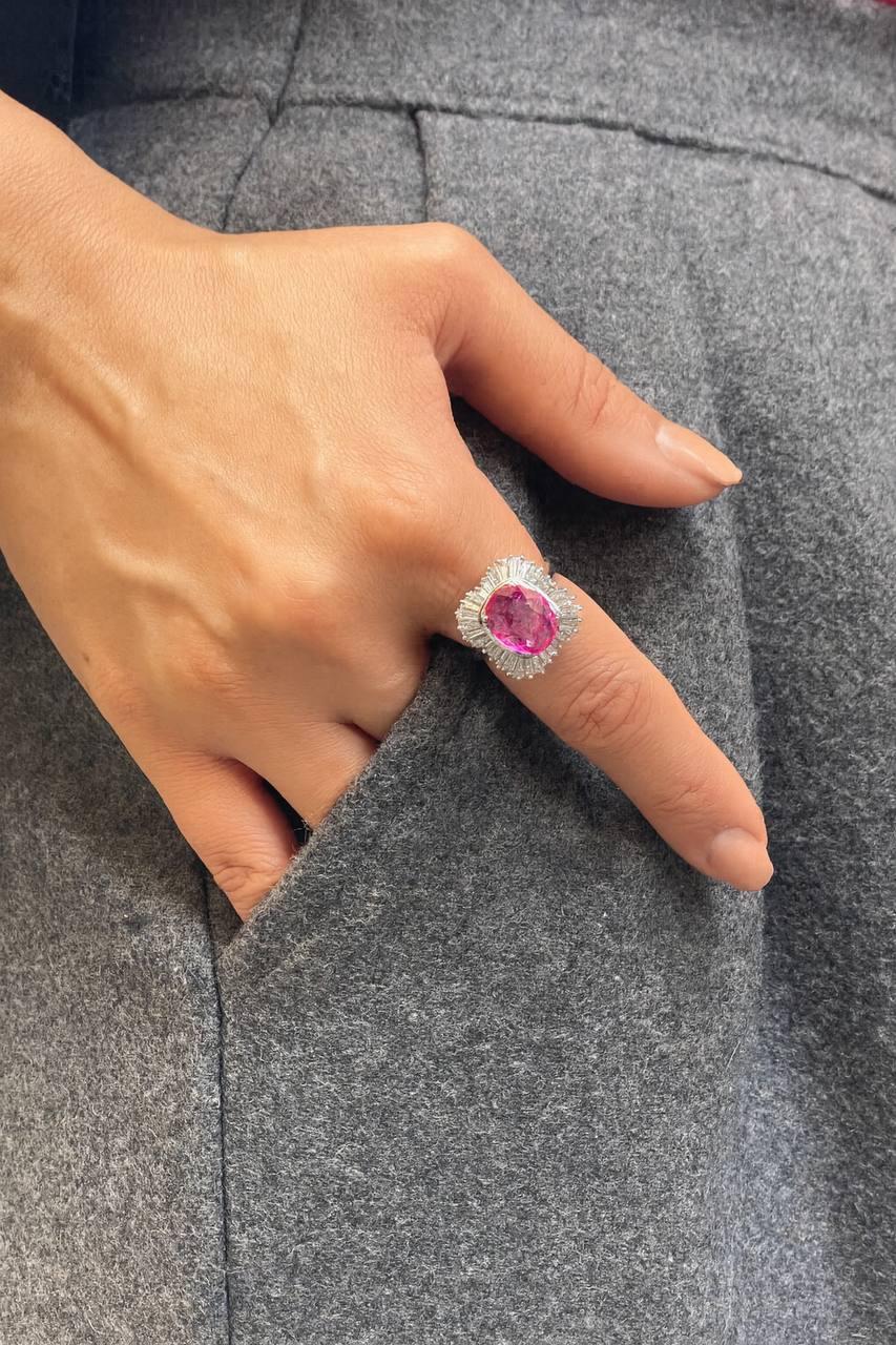 Zertifizierter unerhitzter burmesischer rosa Saphir im Angebot 8