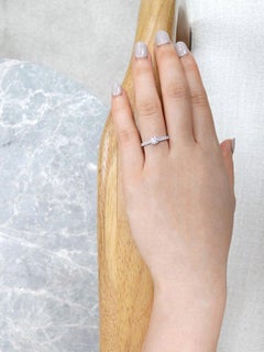 Certified 0.30ct Round Brilliant Cut Diamond Engagement Ring in 18K White Gold