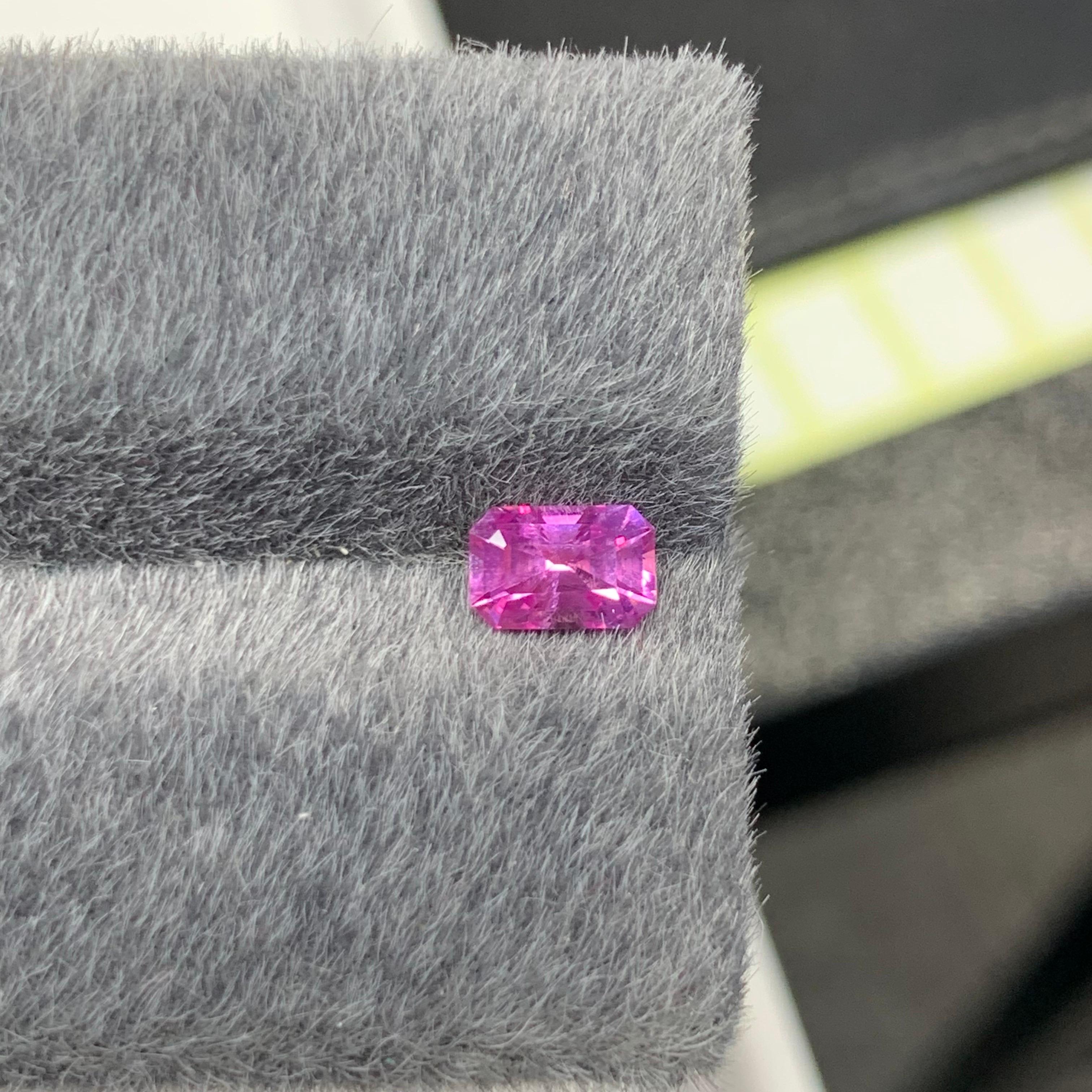 Zertifizierter 0,75 Karat natürlicher loser rosa Saphir im Stufenschliff Edelstein im Angebot 10