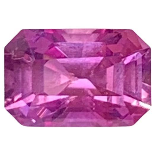 Zertifizierter 0,75 Karat natürlicher loser rosa Saphir im Stufenschliff Edelstein im Angebot