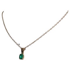 Certified 0.79 Carat Emerald Pendant