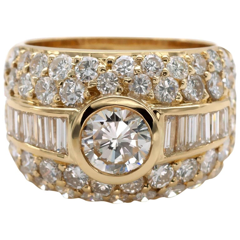 Certified Diamond and Gold Cocktail Ring For Sale at 1stDibs | 1 carat ...