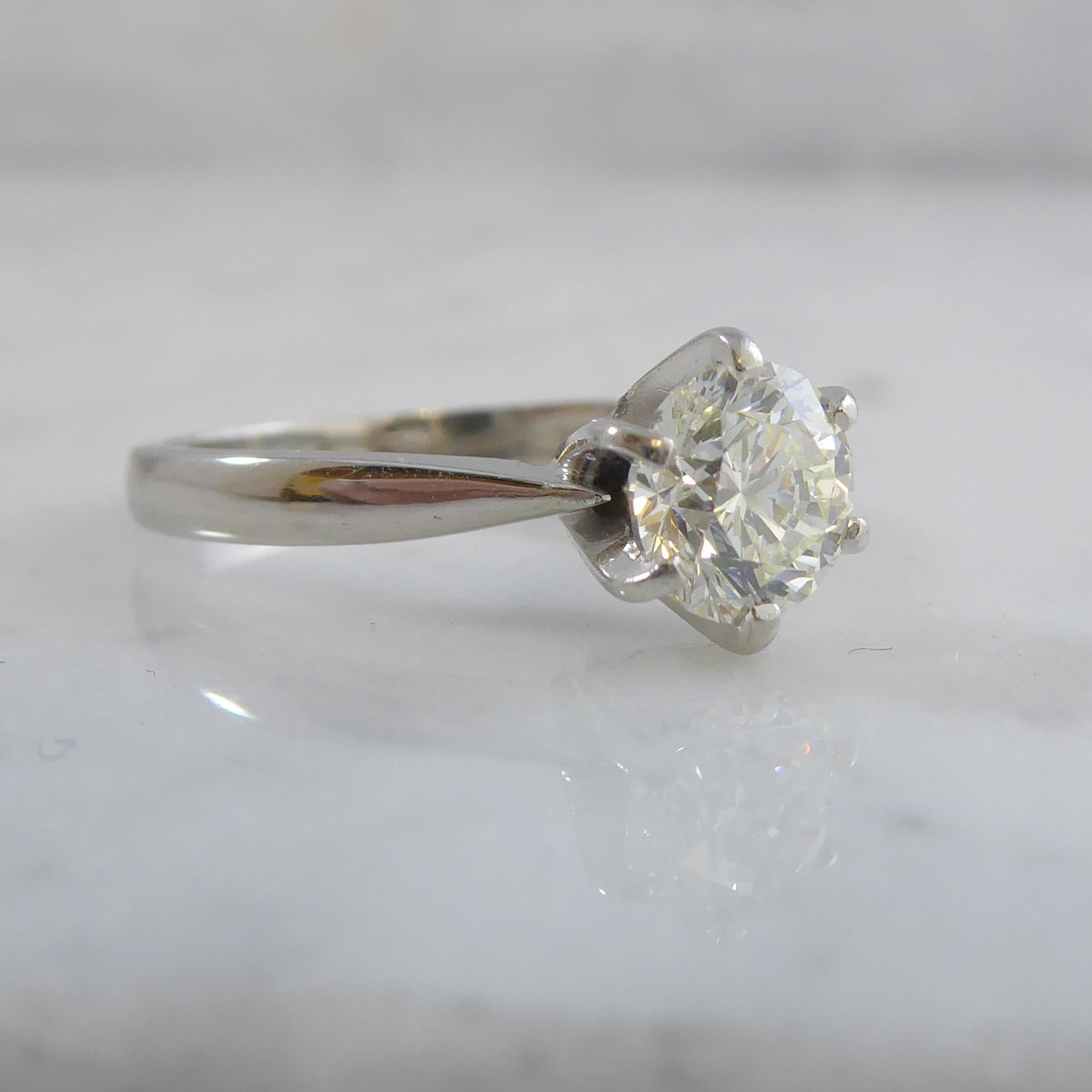 platinum 1.0ct solitaire diamond ring