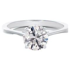 Bague de fiançailles solitaire en diamant certifié 1,01 carat, qualité VS