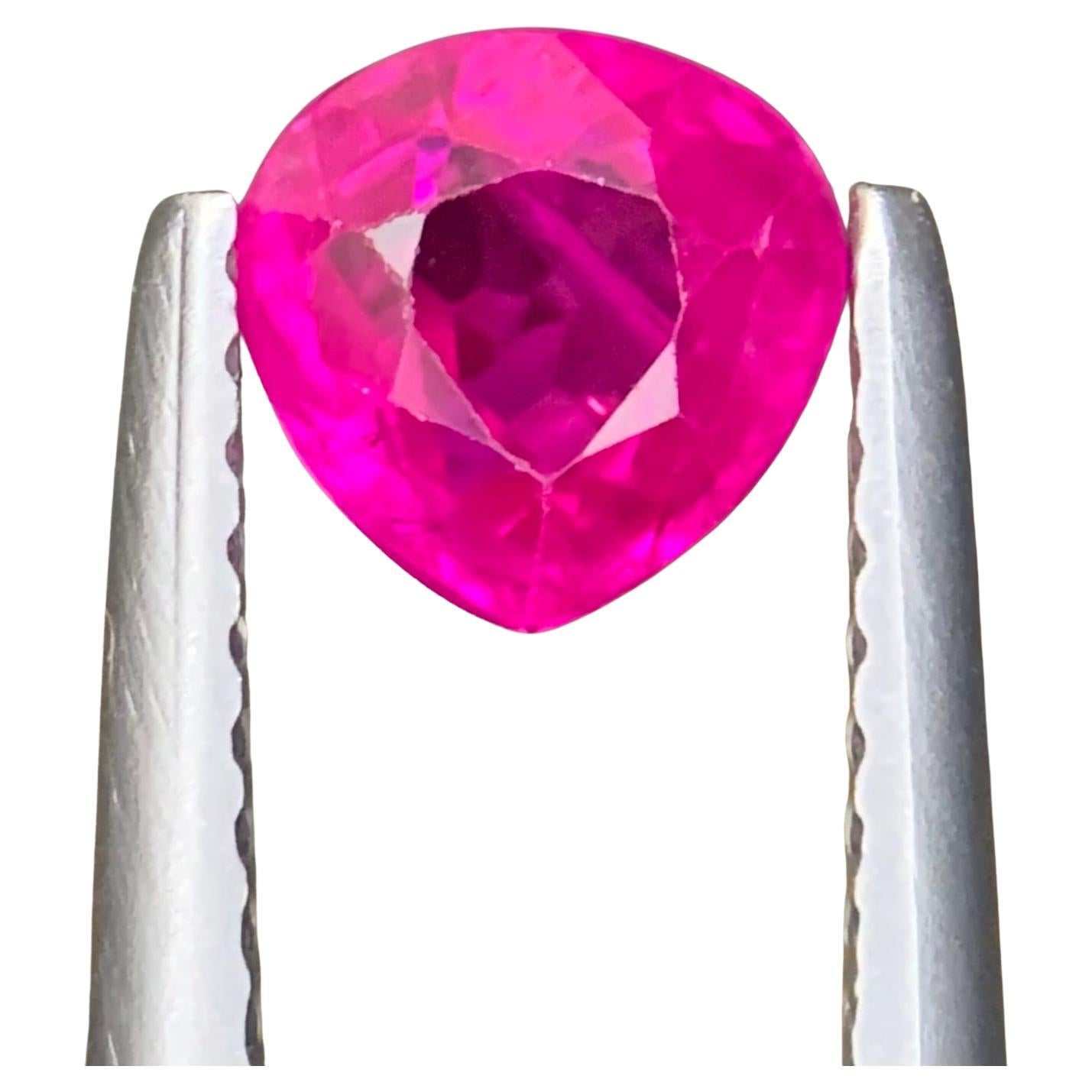 Certified 1.02 Carat Natural Loose Ruby Gemstone From Myanmar (Burma)