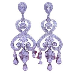 Boucles d'oreilles en or 18 carats avec diamants naturels certifiés 10,50 carats