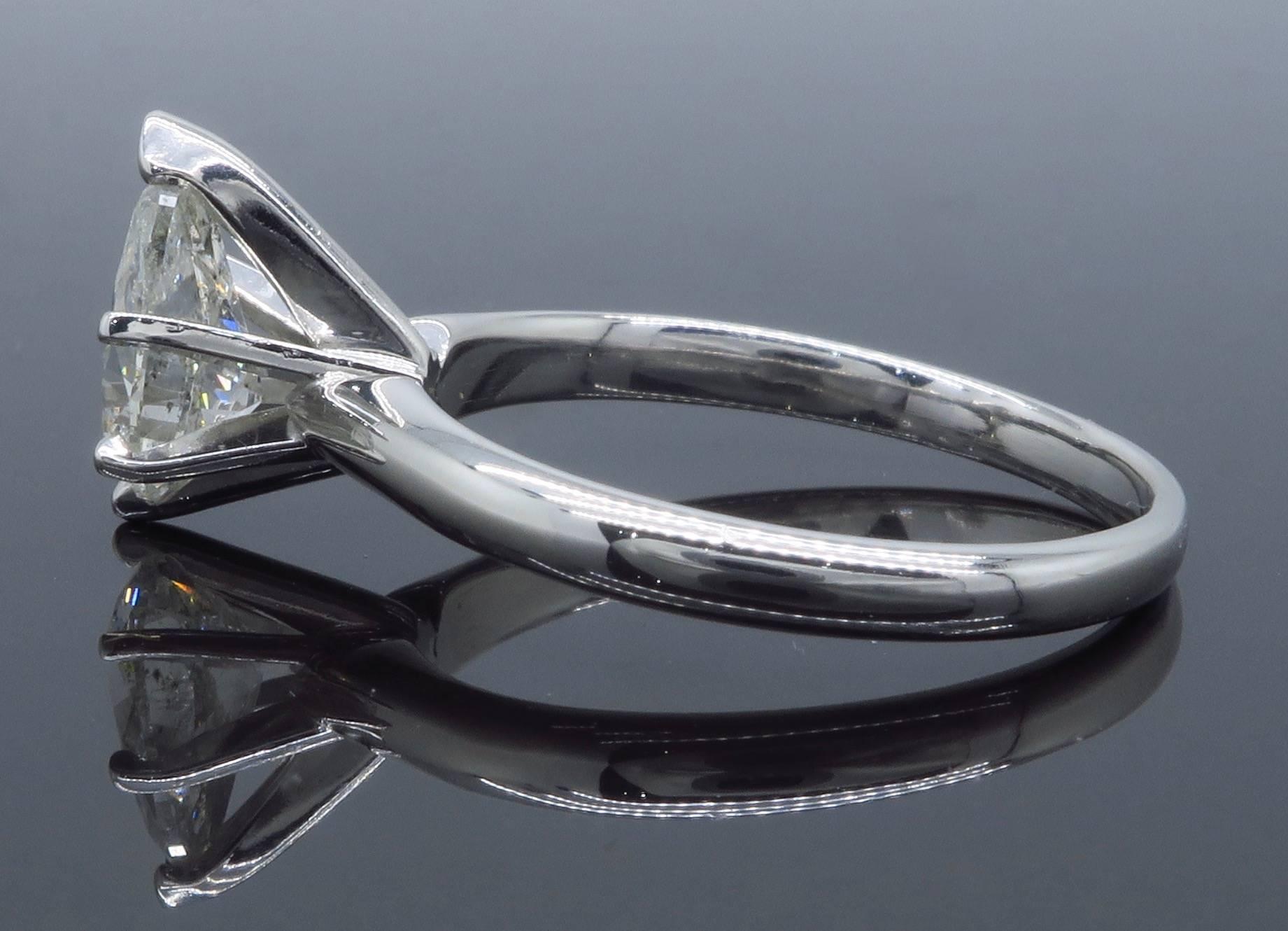 Certified 1.06 Carat Pear Shape Diamond Platinum Engagement Ring 2