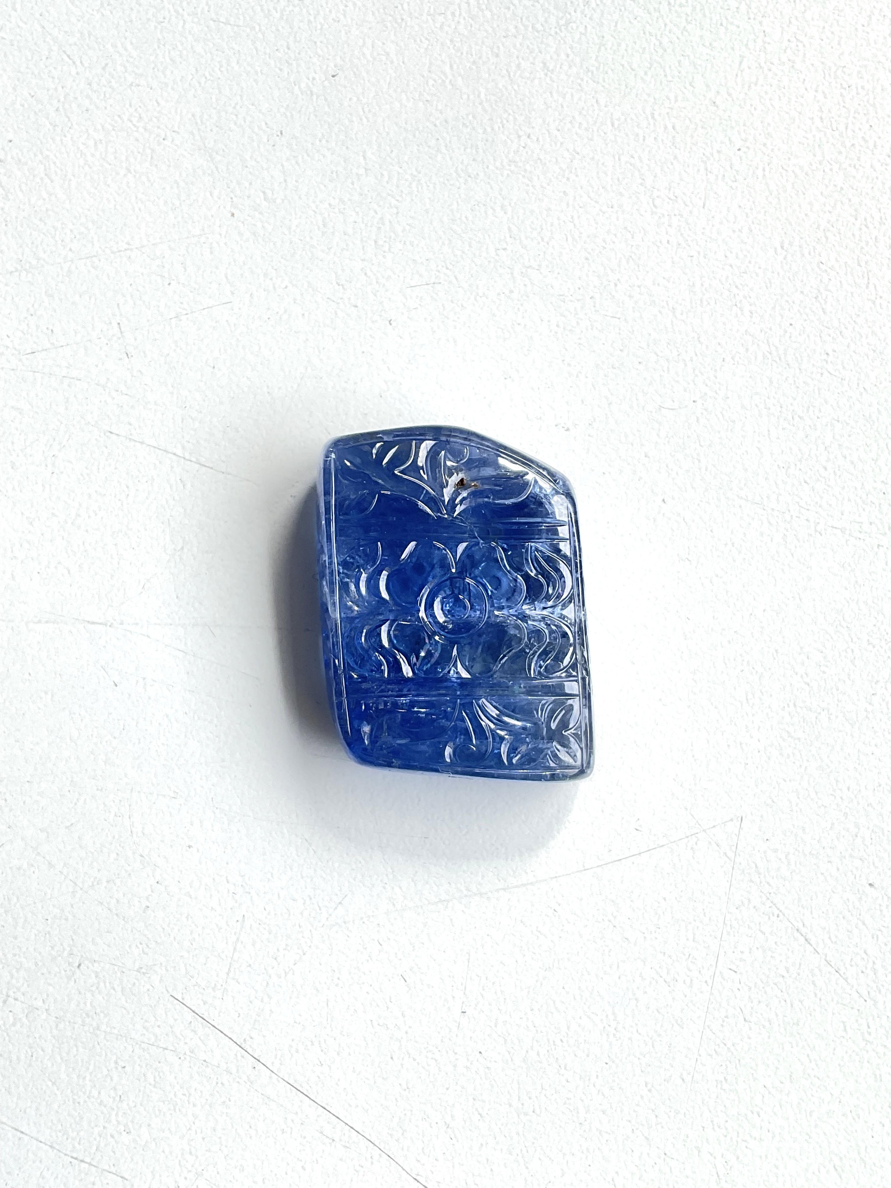 Certified 106.77 cts Burma Blue Sapphire Carved 1 Piece For Jewelry Natural Gem

Gemstone: Blue Sapphire
Shape: Carved Fancy 
Carat weight: 106.77 ct.
Size - 30.68x23.51x8.99
Quantity - 1 piece