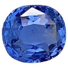 Bague d'origine de Ceylan saphir bleu non chauffé certifié 1,08 carat 