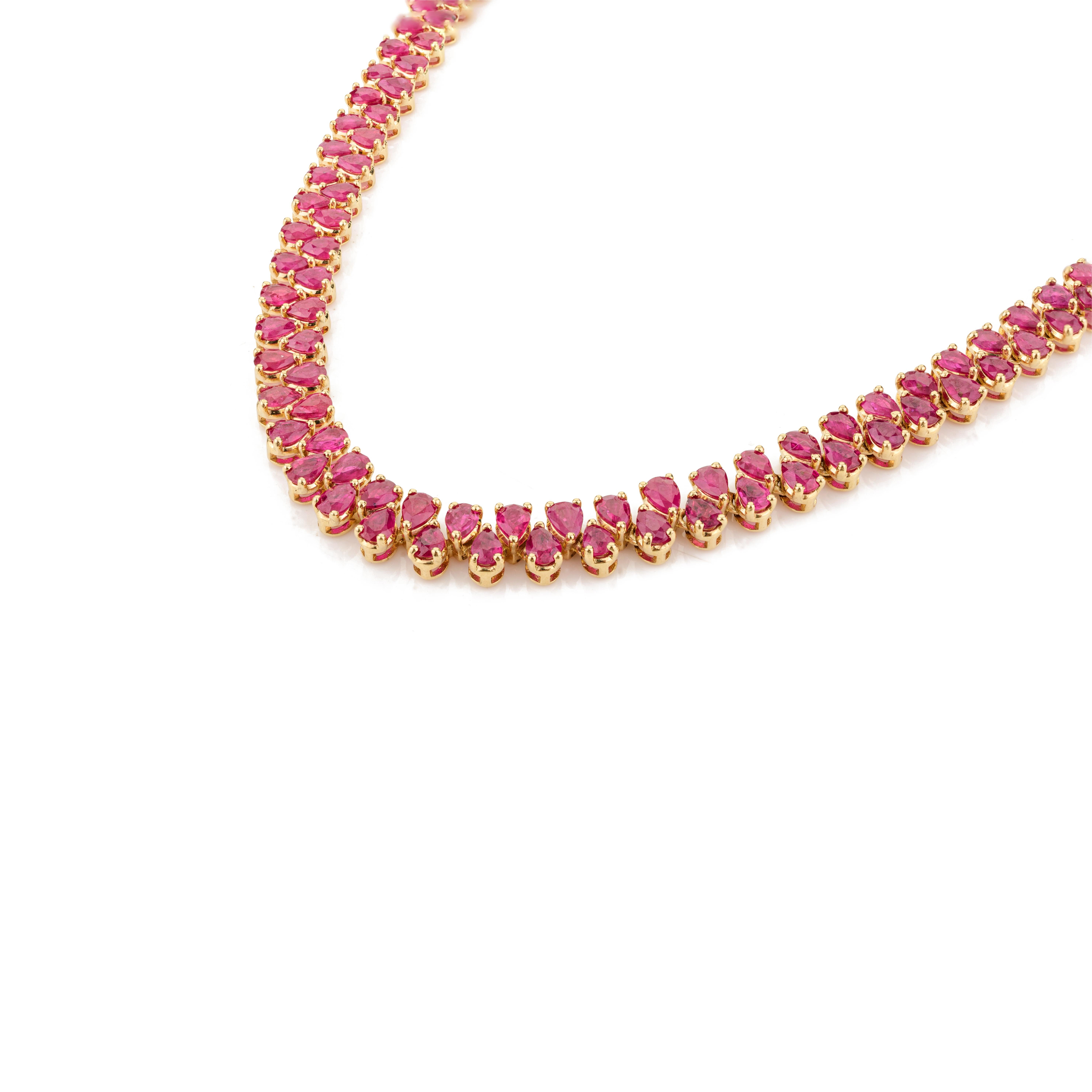 ruby necklace choker