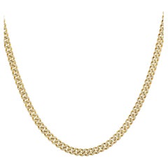 Certified 10k Gold 1.8 Carat Natural Diamond Cuban Chain Link Yellow Necklace