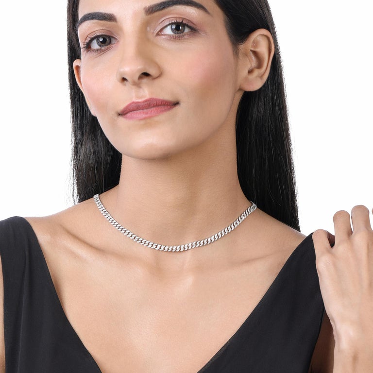 Certified 10k Gold 3 Carat Natural Diamond Cuban Chain Link White