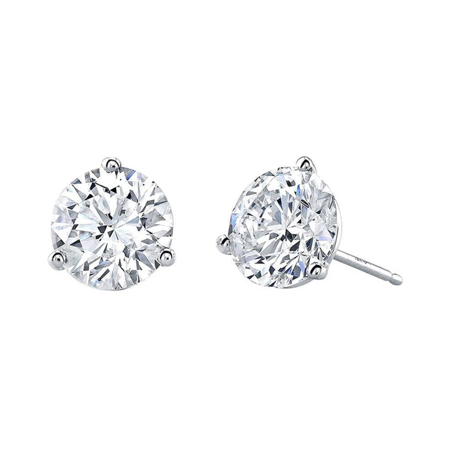 1.04 Carat Diamond Stud Earrings at 1stDibs