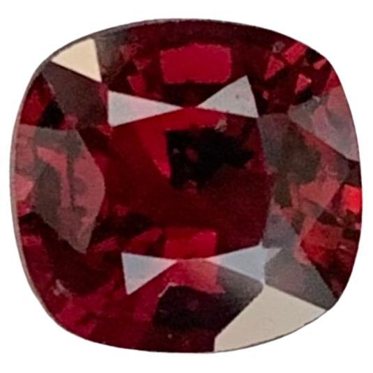 Certified 1.11 Carat Natural Loose Burmese Red Spinel Gemstone For Sale