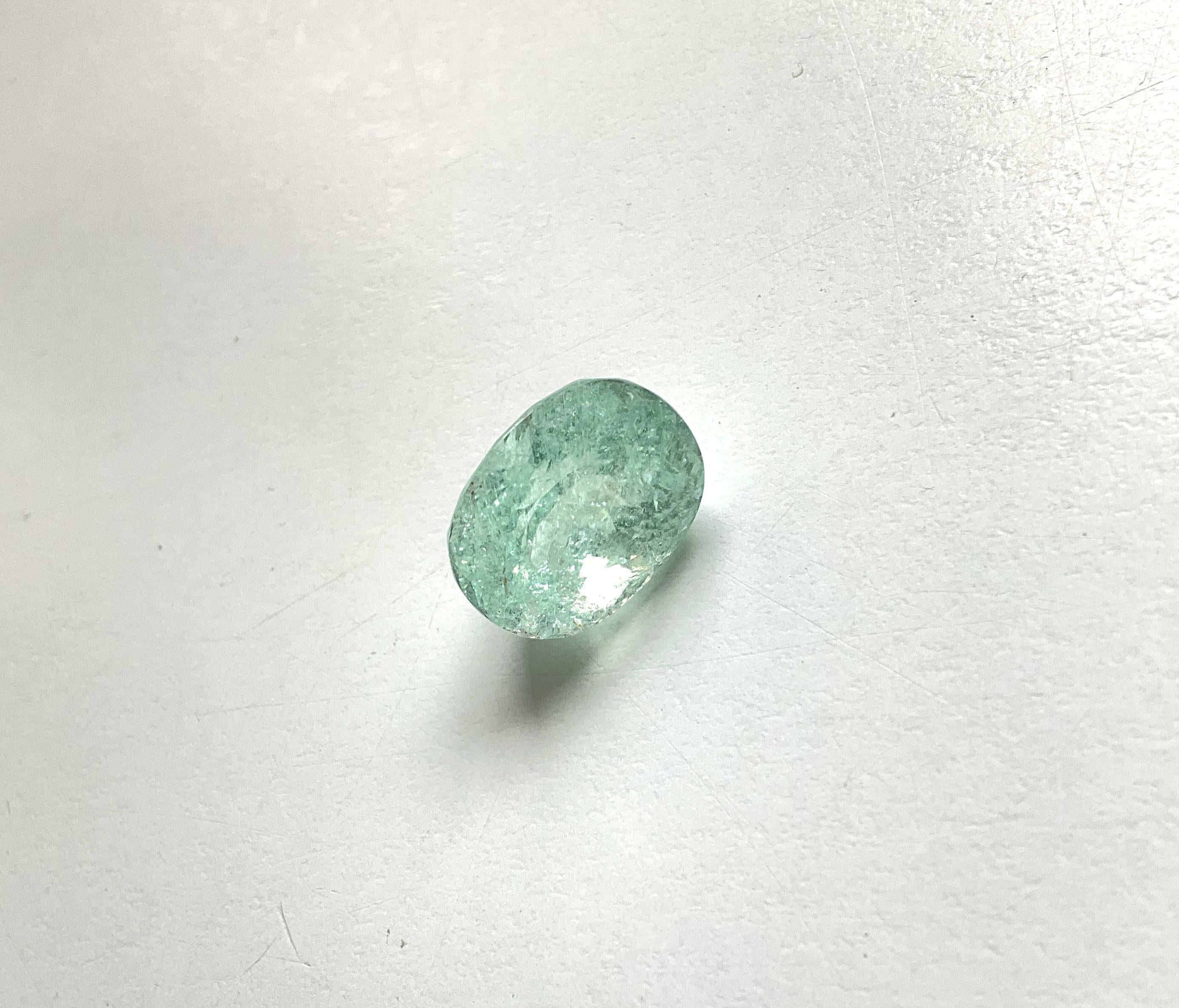 Certified 11.37 Carats Paraiba Tourmaline Oval Cut Stone for Fine Jewelry For Sale 1