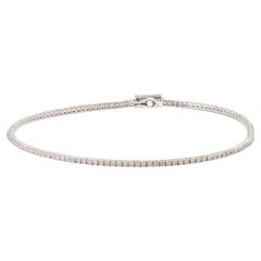Certified 1.15ct Diamond Tennis Bracelet in 14K White Gold Everyday Luxe Style