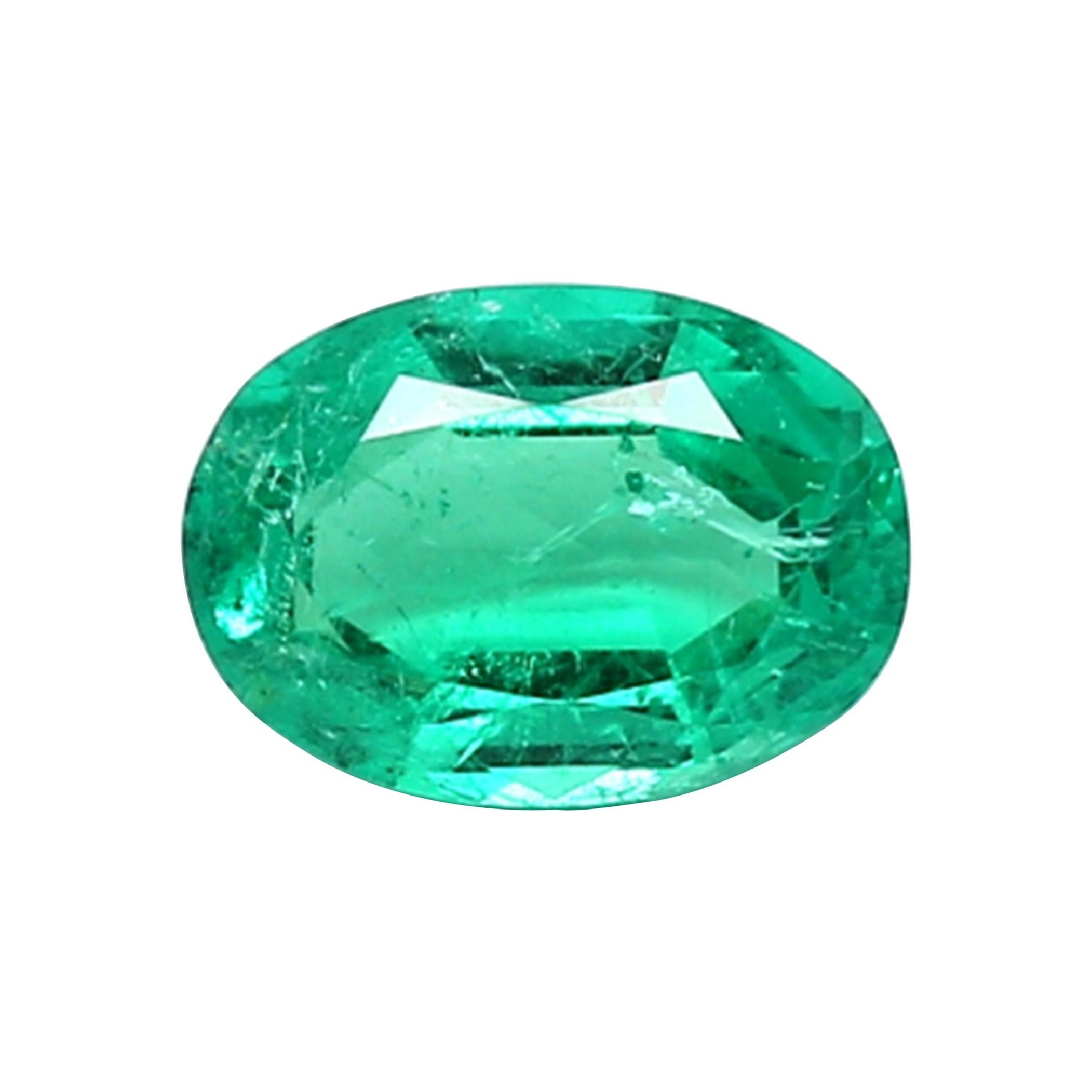 Certified 1.19 Carat Colombian Emerald