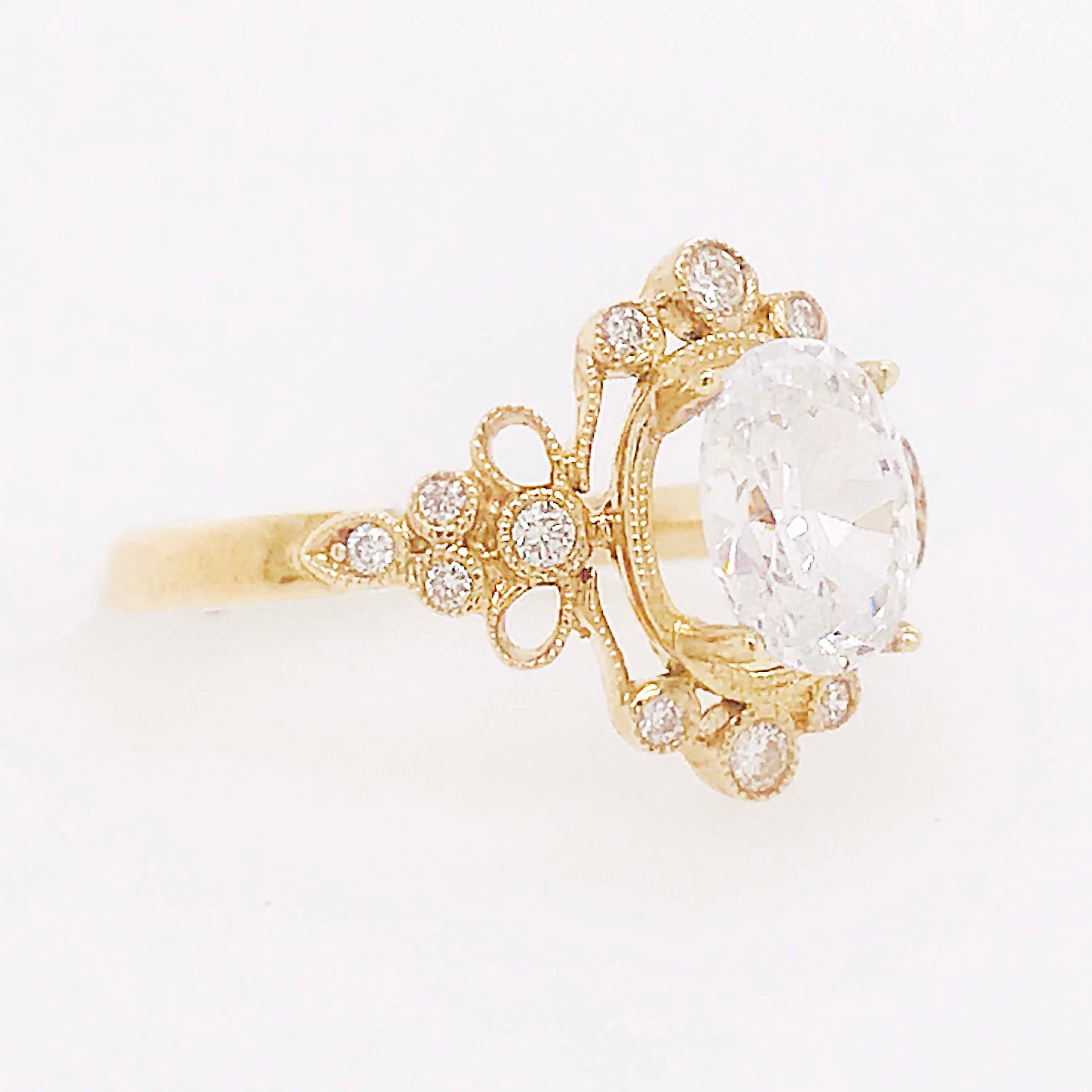 1.2 oval diamond ring