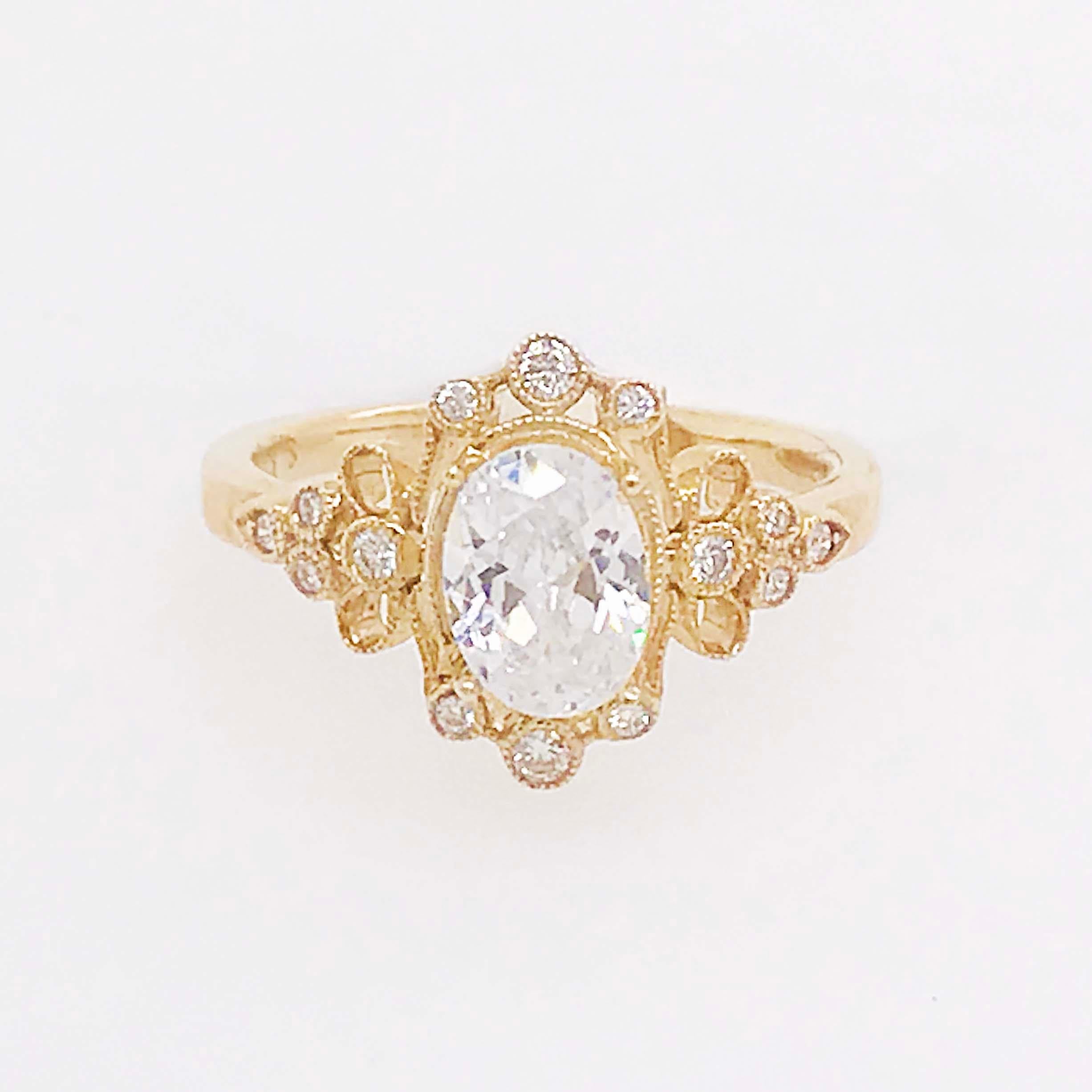 handmade oval engagement rings