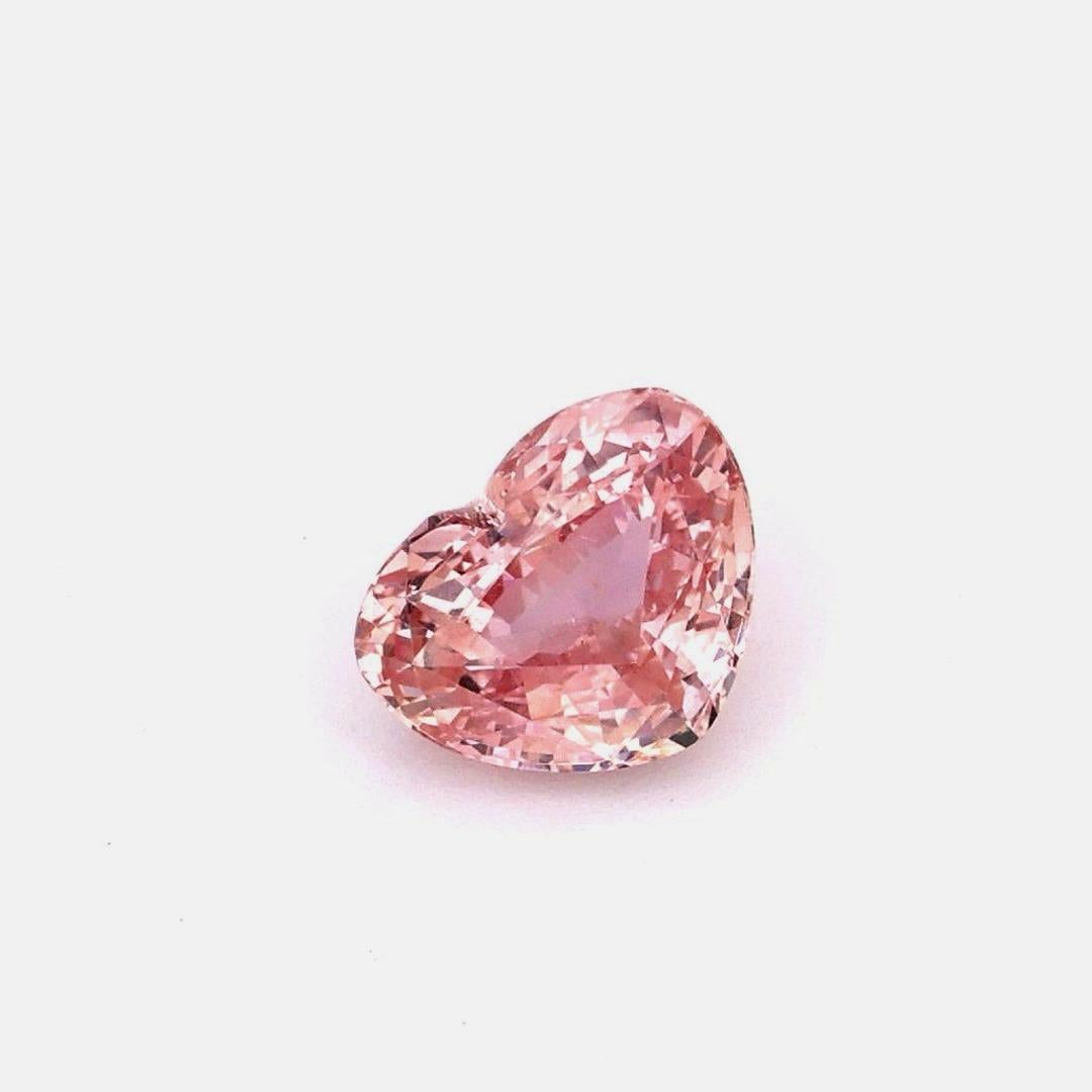 Ceylon rare padparadscha sapphire 1.20 Carats unheated Gemstone

• Variety: Sapphire
• Origin: Sri Lanka (Ceylon)
• Color(s): Pinkish Orange
• Shape/Cutting Style: Heart
• Cut: Wellcut
• Dimensions: 6.2mm x 8.5mm x 4.2mm
• Calibrated: No
• Clarity